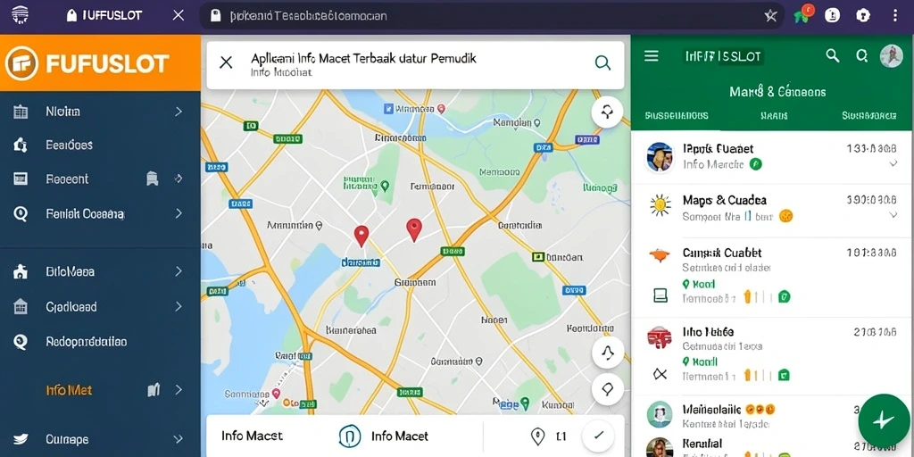 Antarmuka FUFUSLOT menampilkan informasi lalu lintas yang jelas dan interaktif.