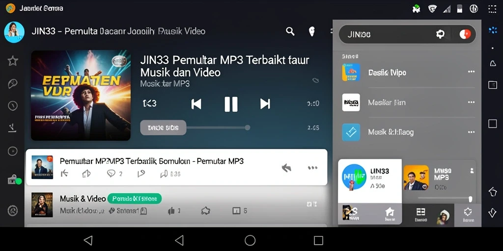 Antarmuka JIN33 yang menarik untuk Pemutar MP3