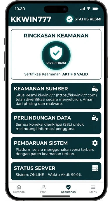 Tampilan kanal resmi kkwin777
